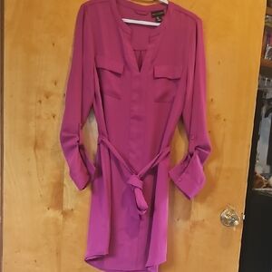 Adrienne Vittadini Long Sleeve Shirt Dress